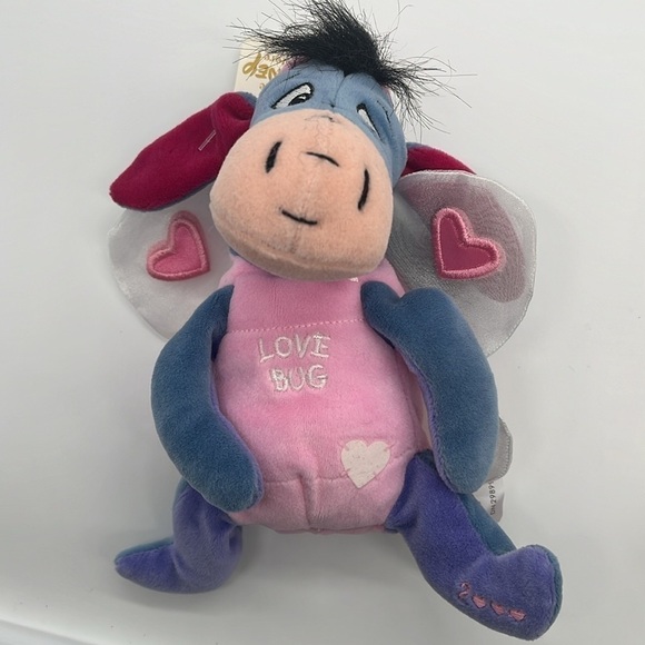 NWT Disney Valentines Plush Winnie Pooh Red Sweater + Love Bug Eeyore Stuffed - Picture 2 of 16